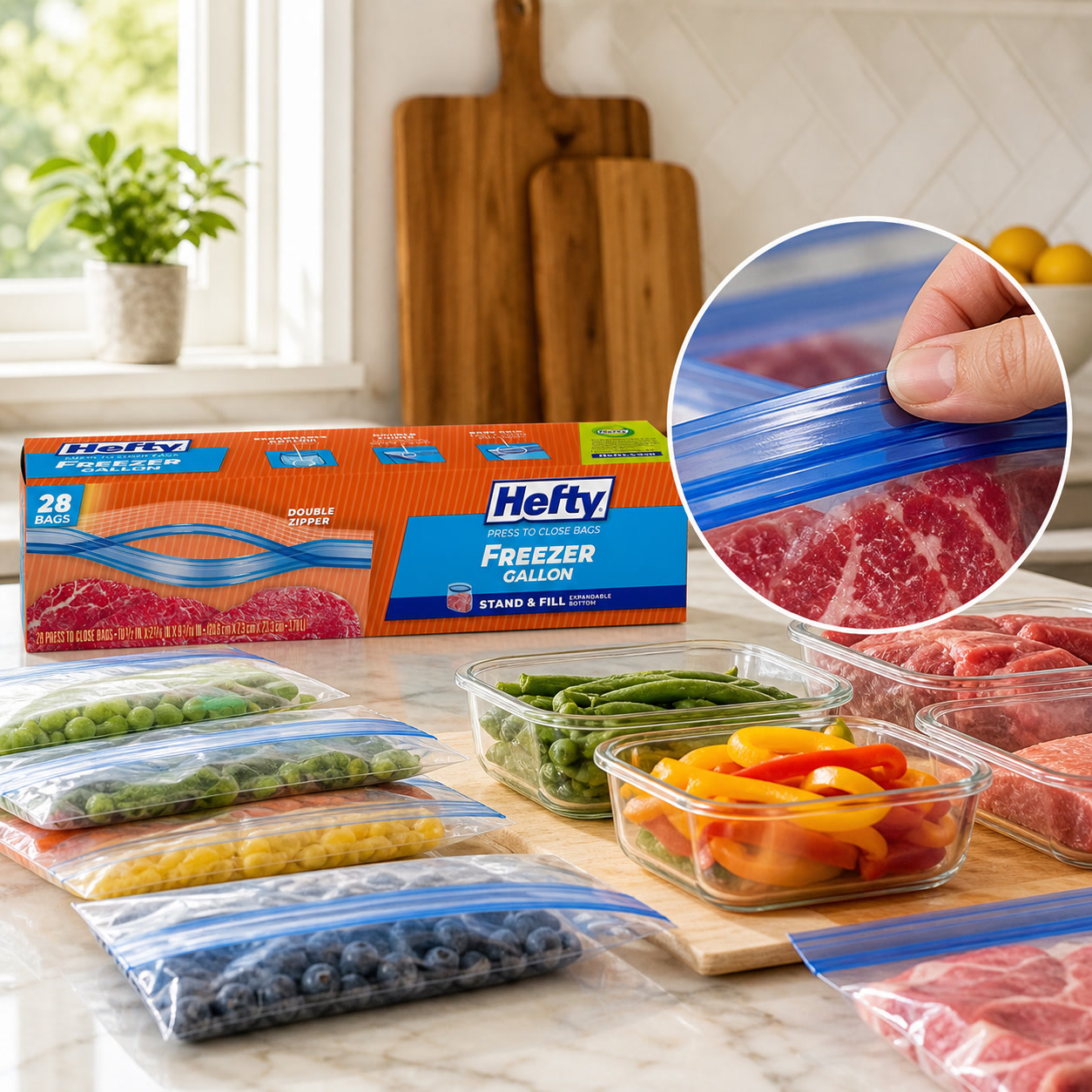 Meal Prep Fit - Пакеты для хранения продуктов в морозильной