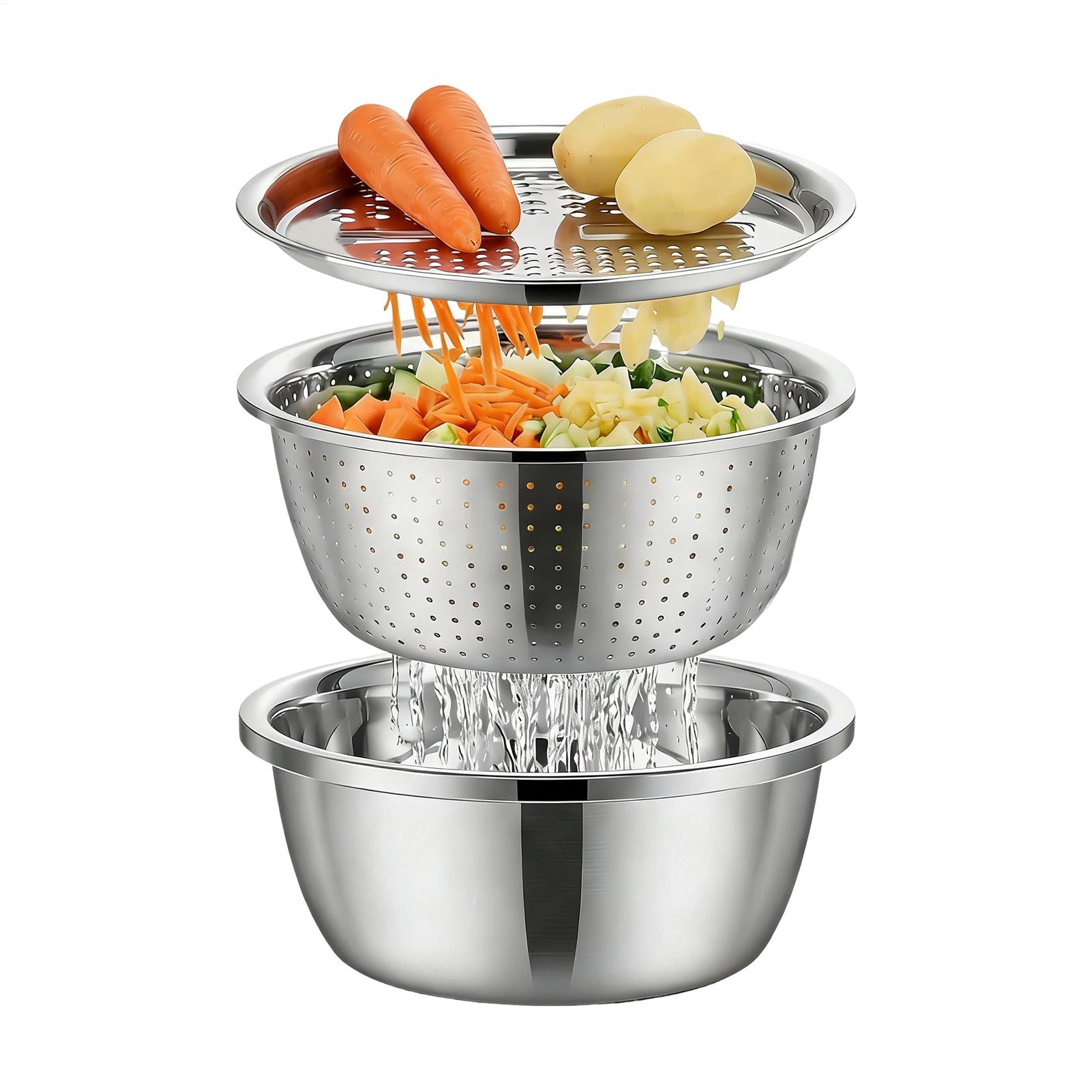 Meal Prep With Rice - Дуршлаг-корзина из нержавеющей стали 26 см
